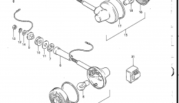 TURN SIGNAL LAMP for мотоцикла SUZUKI 1985, (GN250)1988 year 