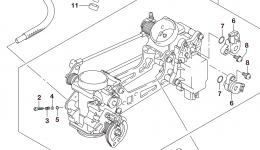 THROTTLE BODY (SFV650L5 E03) for мотоцикла SUZUKI SFV650A2015 year 