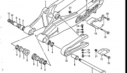 REAR SWINGING ARM (MODEL H) for мотоцикла SUZUKI RM2501987 year 