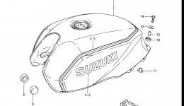 FUEL TANK (GS550ED) для мотоцикла SUZUKI GS550ES1983 г. 