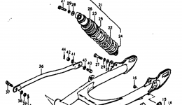 REAR SWINGING ARM (RM370A) для мотоцикла SUZUKI RM3701976 г. 