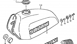 FUEL TANK (DS100C для мотоцикла SUZUKI DS1001979 г. 