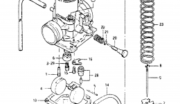 Карбюратор для мотоцикла SUZUKI RM801982 г. 