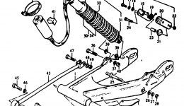 REAR SWINGING ARM (RM125C) for мотоцикла SUZUKI RM1251977 year 