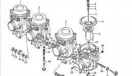 Carburetor (California Only) for мотоцикла SUZUKI GSX-R7501991 year 
