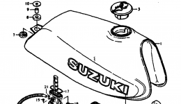 FUEL TANK for мотоцикла SUZUKI SP3701978 year 