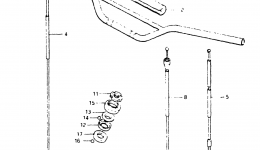 HANDLEBAR - CONTROL CABLE for мотоцикла SUZUKI DS801983 year 