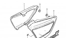 FRAME COVER (MODEL X) for мотоцикла SUZUKI GS850GL1981 year 