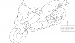 LABEL (DL1000AL6 E03) для мотоцикла SUZUKI DL1000A2016 г. 