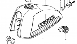 FUEL TANK (TS100X) для мотоцикла SUZUKI TS1001981 г. 