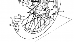 FRONT WHEEL (MODEL D) for мотоцикла SUZUKI RM2501983 year 