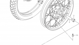 FRONT WHEEL for мотоцикла SUZUKI DL650XA2015 year 