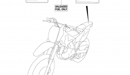 Эмблемы, наклейки для мотоцикла SUZUKI DR-Z1252008 г. 