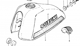 FUEL TANK (TS125X) for мотоцикла SUZUKI TS1251980 year 