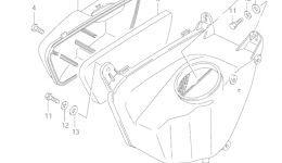 AIR CLEANER (REAR) для мотоцикла SUZUKI Intruder (VS1400GLP)1996 г. 