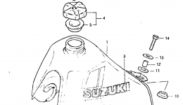 FUEL TANK (MODEL E) for мотоцикла SUZUKI DR1001983 year 