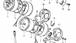 Speedometer - Tachometer for мотоцикла SUZUKI GS450T1981 year 