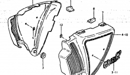 FRAME COVER for мотоцикла SUZUKI GS425L1979 year 