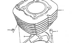 Блок цилиндров для мотоцикла SUZUKI GN400T1982 г. 
