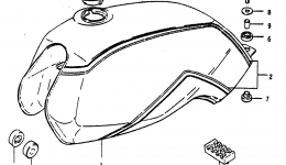 FUEL TANK (GS1100ESD) для мотоцикла SUZUKI GS1100ES1983 г. 