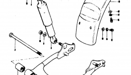 REAR SWINGING ARM - REAR FENDER for мотоцикла SUZUKI MT501973 year 