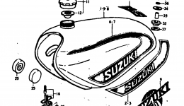 Топливный бак для мотоцикла SUZUKI TM1251973 г. 