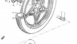 FRONT WHEEL (MODEL T for мотоцикла SUZUKI GS450L1981 year 