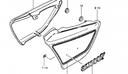FRAME COVER (MODEL X) for мотоцикла SUZUKI GS1000GL1980 year 