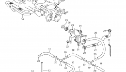 THROTTLE BODY HOSE/JOINT (E33) для мотоцикла SUZUKI GSX-R10002011 г. 