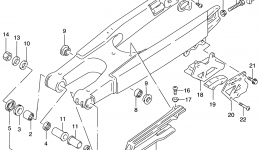 REAR SWINGING ARM (MODEL W) для мотоцикла SUZUKI RM1251998 г. 