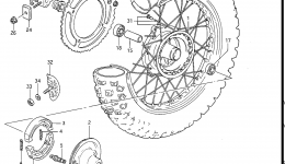 REAR WHEEL (MODEL E/F) for мотоцикла SUZUKI RM801983 year 