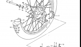 FRONT WHEEL (MODEL E) for мотоцикла SUZUKI RM2501984 year 