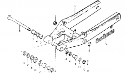 REAR SWINGING ARM (MODEL Z) для мотоцикла SUZUKI PE1751982 г. 