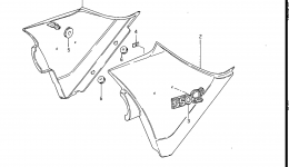 FRAME COVER for мотоцикла SUZUKI GS550L1985 year 