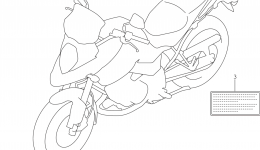 LABEL (DL1000AL5 E33) для мотоцикла SUZUKI DL1000A2015 г. 