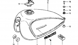 FUEL TANK (MODEL Z) для мотоцикла SUZUKI GS450T1981 г. 