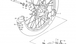 FRONT WHEEL (MODEL E) for мотоцикла SUZUKI RM1251984 year 