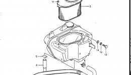 AIR CLEANER (REAR) for мотоцикла SUZUKI Intruder (VS700GLF)1987 year 