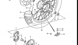 REAR WHEEL (MODEL H) for мотоцикла SUZUKI RM1251988 year 
