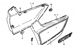 FRAME COVER (MODEL D) for мотоцикла SUZUKI GS750T1983 year 