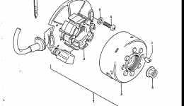 MAGNETO (MODEL H) for мотоцикла SUZUKI RM2501986 year 