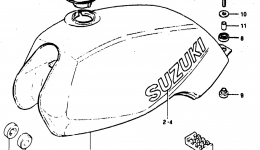 FUEL TANK (GS1100ED) for мотоцикла SUZUKI GS1100ES1982 year 