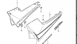 FRAME COVER for мотоцикла SUZUKI TEMPTER (GR650)1983 year 