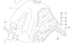 FUEL TANK (MODEL N/P) for мотоцикла SUZUKI DR2501991 year 