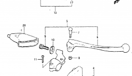 HANDLE CLIP - LEVER (MODEL X) for мотоцикла SUZUKI RM4651981 year 