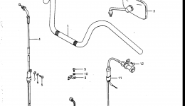 HANDLEBAR - CONTROL CABLE (VS700GLPG/GLEPG/GLPH/GLEPH) для мотоцикла SUZUKI Intruder (VS700GLEP)1987 г. 