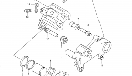 REAR CALIPERS (MODEL L) for мотоцикла SUZUKI RM2501991 year 