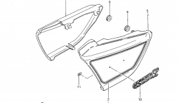 FRAME COVER (MODEL D) for мотоцикла SUZUKI GS850GL1982 year 