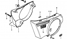 FRAME COVER (TS185T) for мотоцикла SUZUKI TS1851981 year 