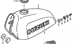FUEL TANK (DS125N) for мотоцикла SUZUKI DS1251980 year 